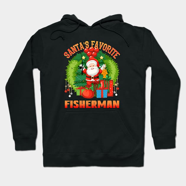 Santas Favorite Fisherman, Worlds Okayest Fisherman Hoodie by Cor Designs